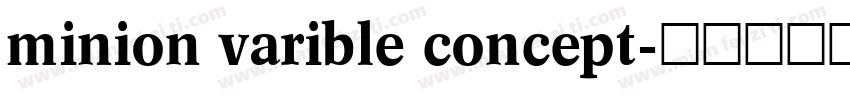 minion varible concept字体转换